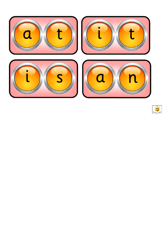 Spelling Frame Abc Template (At, It, Is, An Yellow printable pdf download