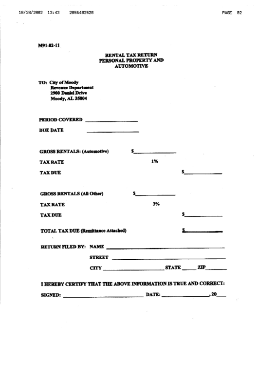Top Moody, Al Tax Forms And Templates free to download in PDF format