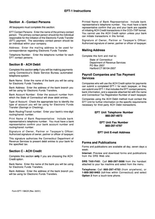 Eft1 Instructions printable pdf download