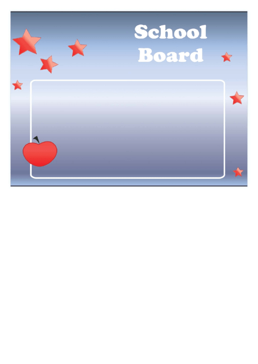 School Board Sign Template printable pdf download