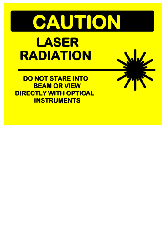Laser Radiation Sign printable pdf download