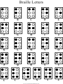 Braille Alphabet Chart printable pdf download