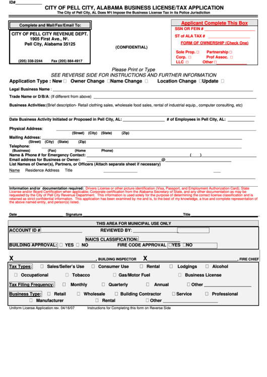 Top Pell City, Al Tax Forms And Templates free to download in PDF format