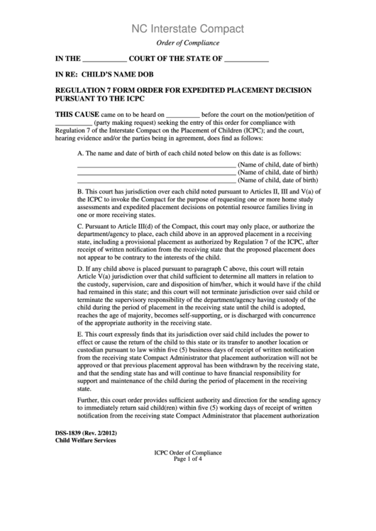 Top 10 Nc Dss Forms And Templates free to download in PDF format