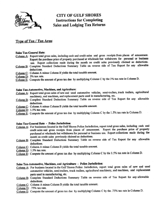 Top 21 Gulf Shores, Al Tax Forms And Templates free to download in PDF