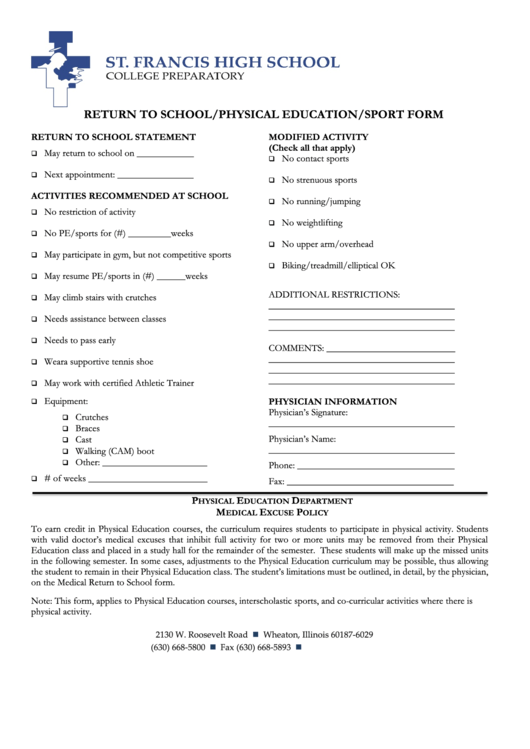 41 Physical Form For School Templates free to download in PDF