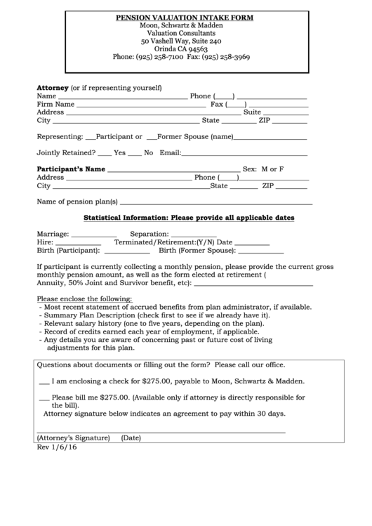 413 Intake Form Templates free to download in PDF