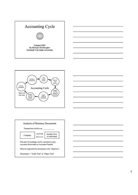 Accounting Cycle printable pdf download