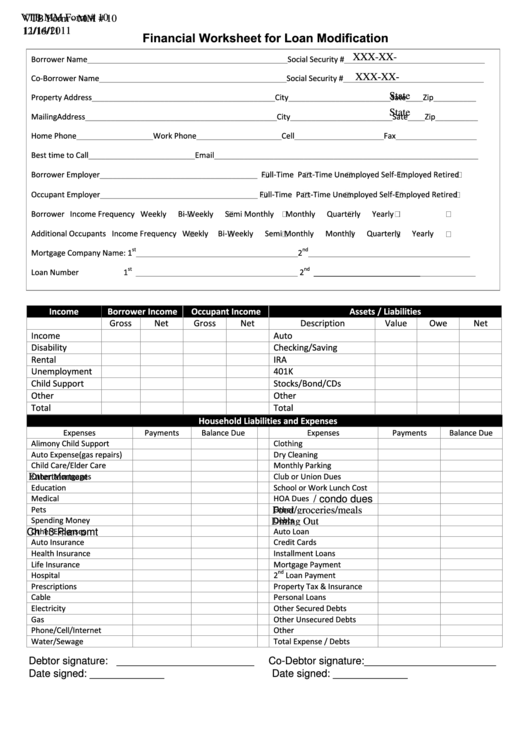 Can The CoBorrower Get A Home Modification