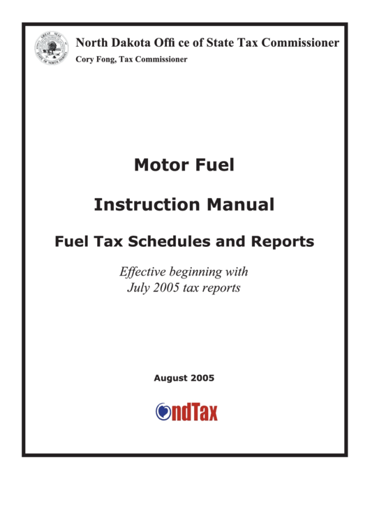 Motor Fuel Tax Schedules And Reports Instruction printable pdf download