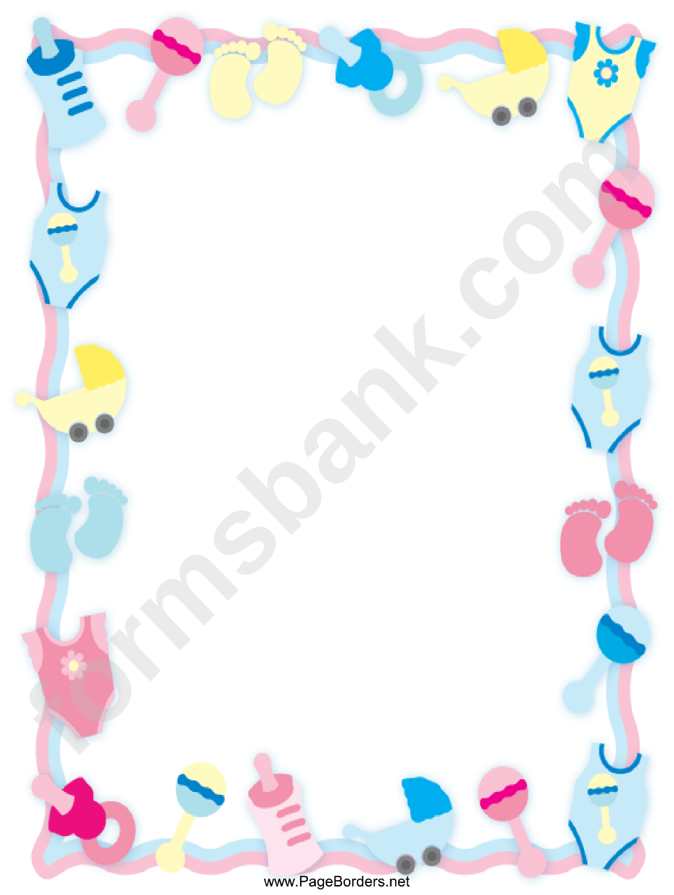 Baby Border Template printable pdf download