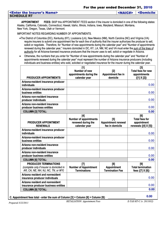 Fillable Schedule Rt Section C Wisconsin Related Entity Expenses