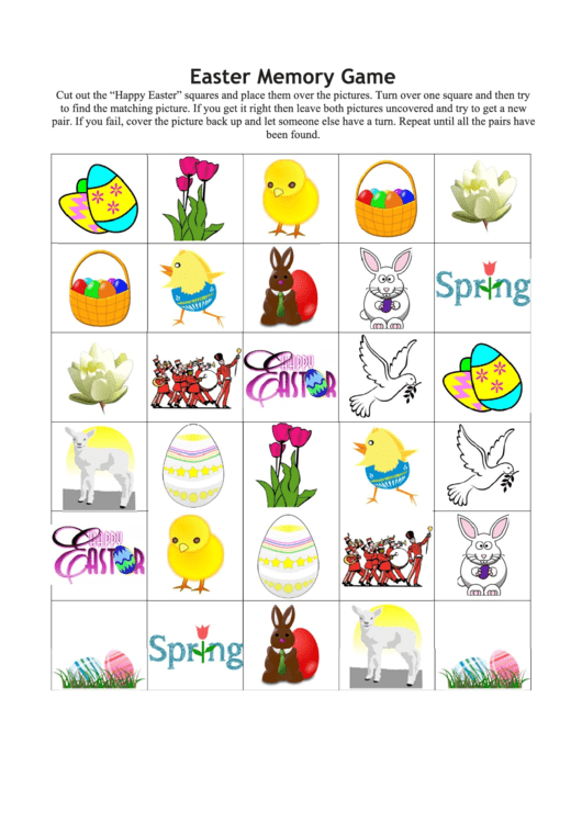 Top Easter Bingo Templates free to download in PDF format