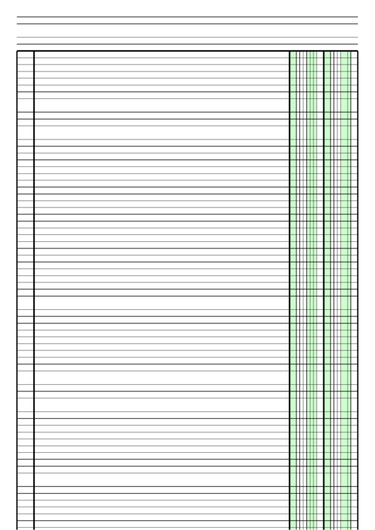 Columnar Paper With Two Columns On Ledger-Sized Paper In Portrait