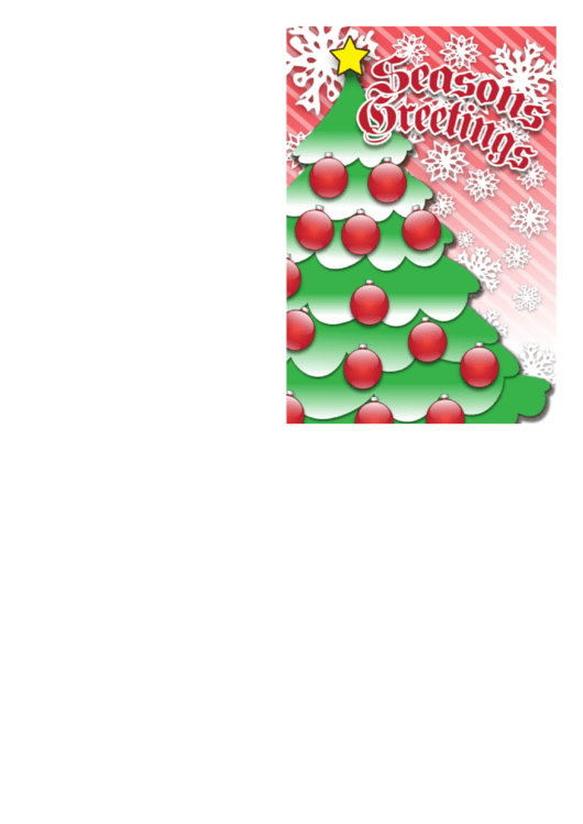 Christmas Tree Card Template printable pdf download