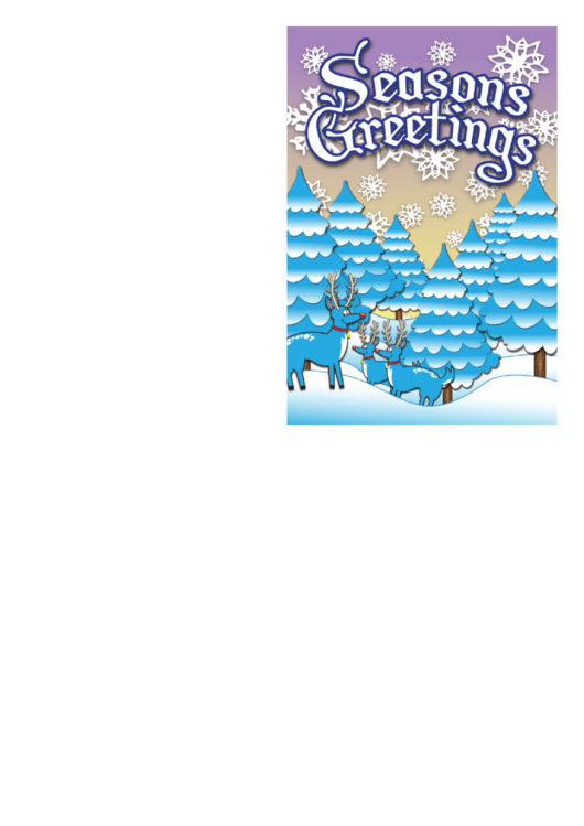 Christmas Trees Card Template printable pdf download