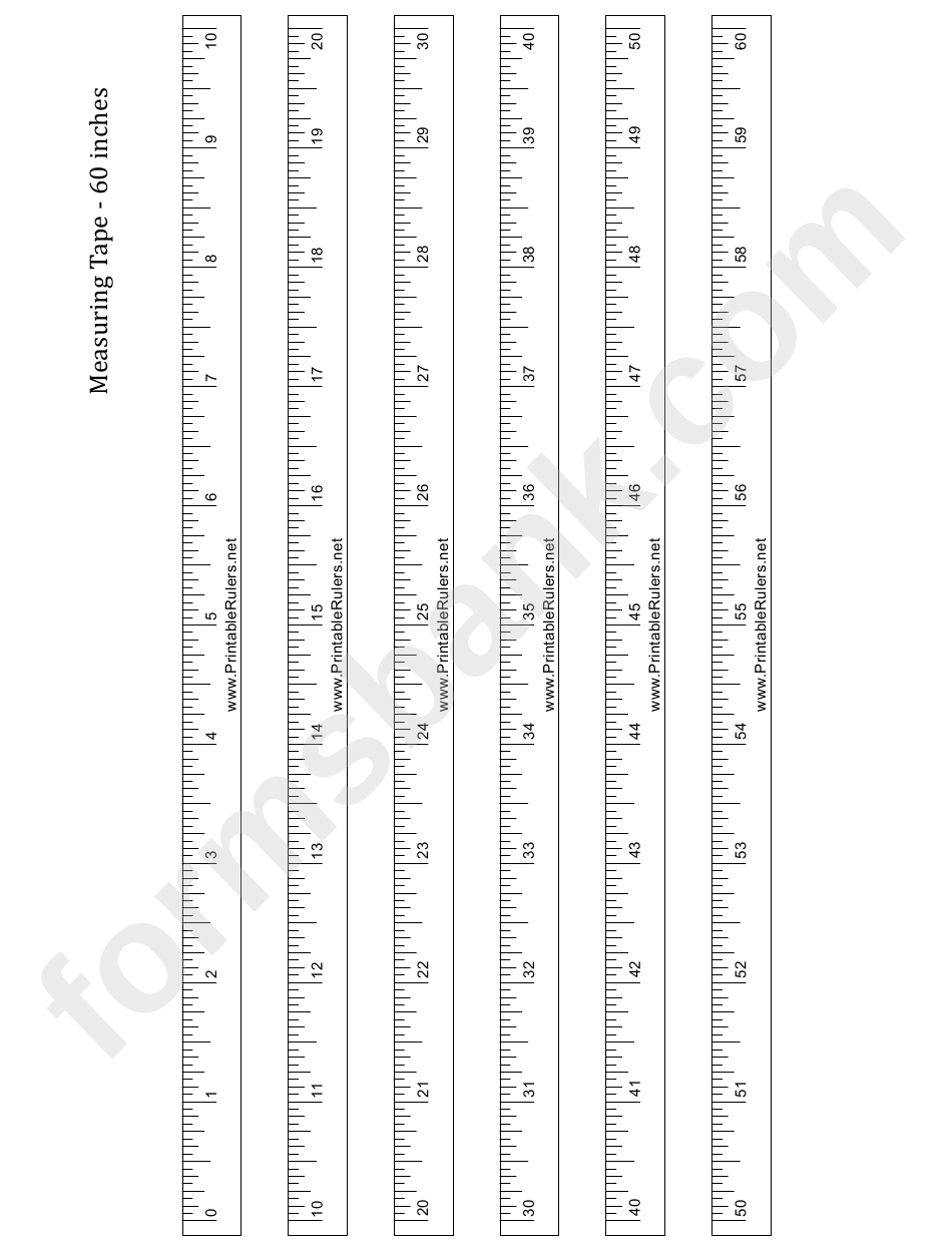 Measuring Tape60 Inches printable pdf download