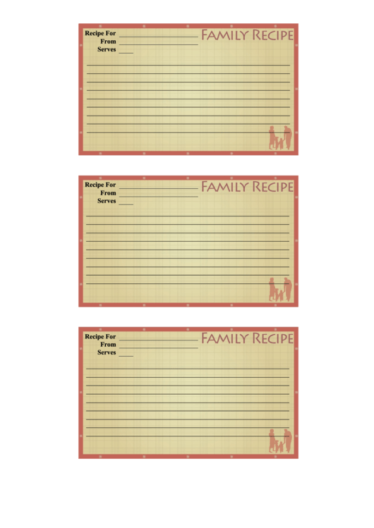 Family Recipe Template Etsy