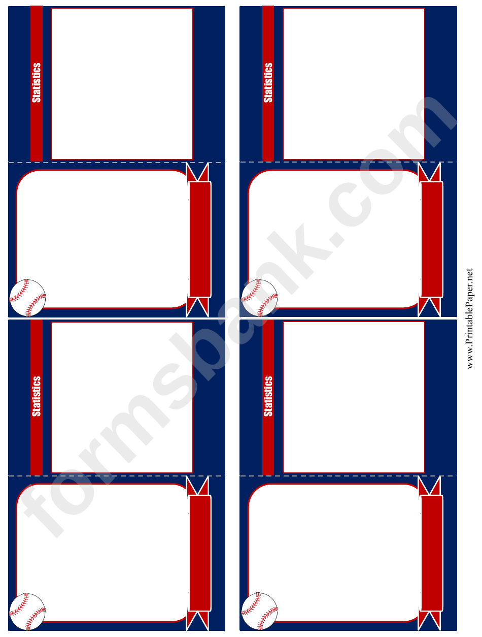 Baseball Card printable pdf download