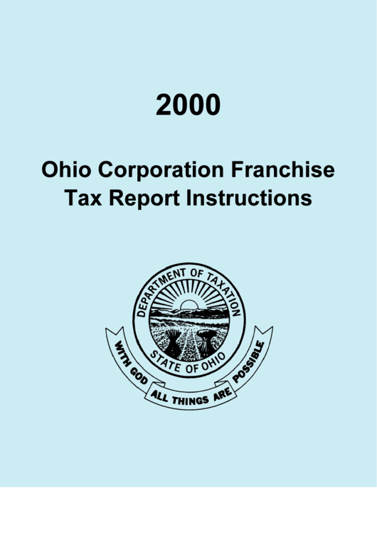 Ohio Corporation Franchise Tax Report Instructions 2000 printable pdf download