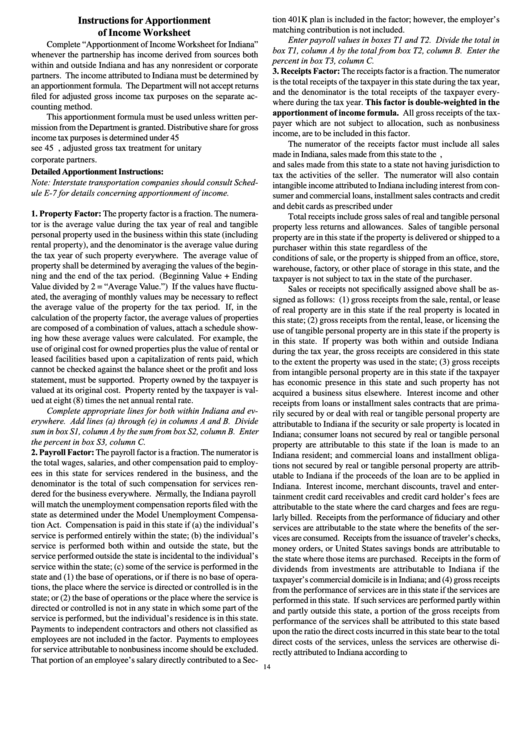 Instructions For Apportionment Of Worksheet printable pdf download