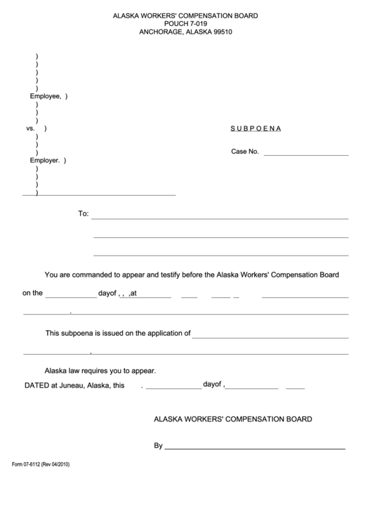 Top 8 Alaska Workers Compensation Forms And Templates free to download