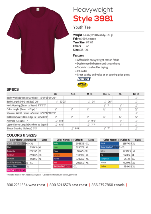 Top 6 Youth Shirt Size Charts free to download in PDF format