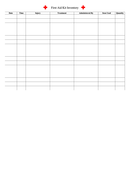 First Aid Kit printable pdf download