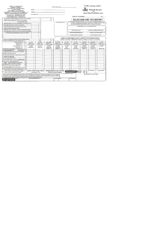 Sales And Use Tax Report Parish Of Rapides printable pdf download