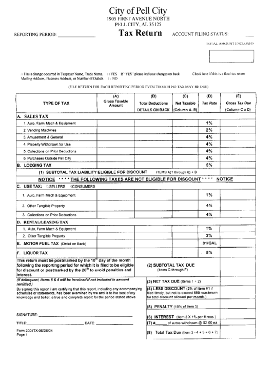 Top Pell City, Al Tax Forms And Templates free to download in PDF format