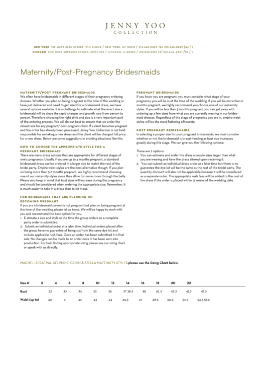 Top Waist Size Charts free to download in PDF format
