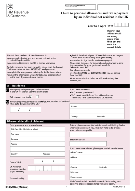Top 23 Uk Tax Forms And Templates free to download in PDF format