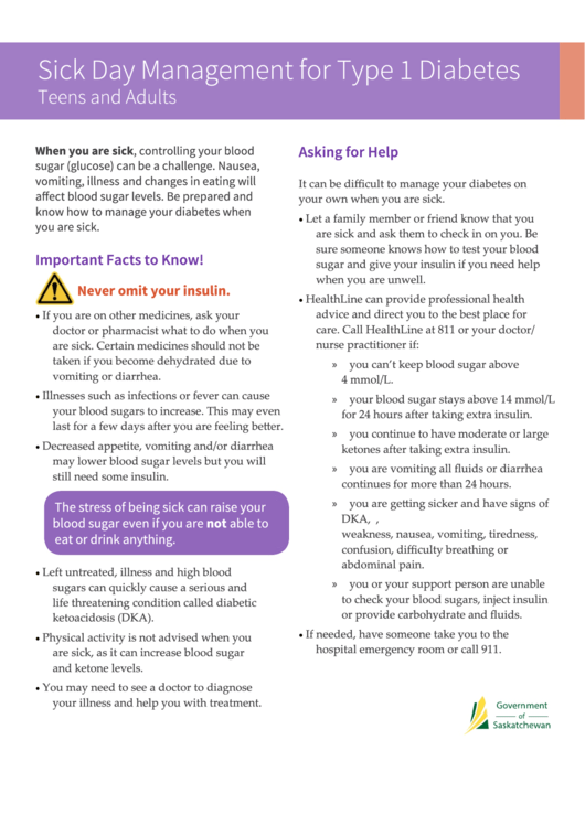 My Sick Day Plan printable pdf download