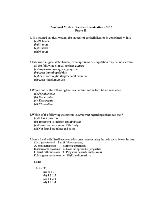 Top Medical Exam Paper Templates free to download in PDF format