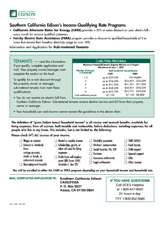 Southern California Edison'S Rate Programs Southern