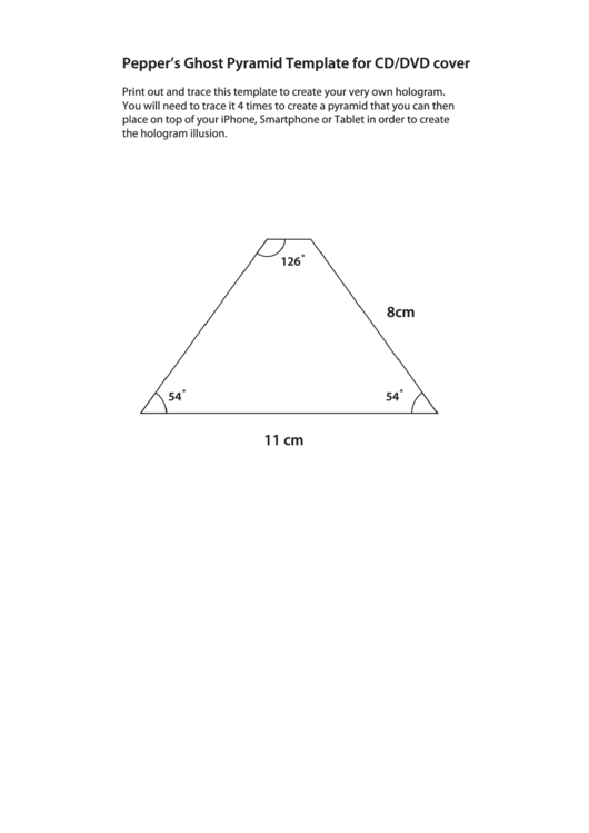 Pepper'S Ghost Pyramid Template For Cd/dvd Cover printable pdf download