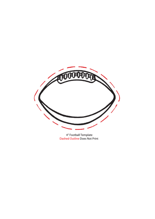4" Football Template printable pdf download