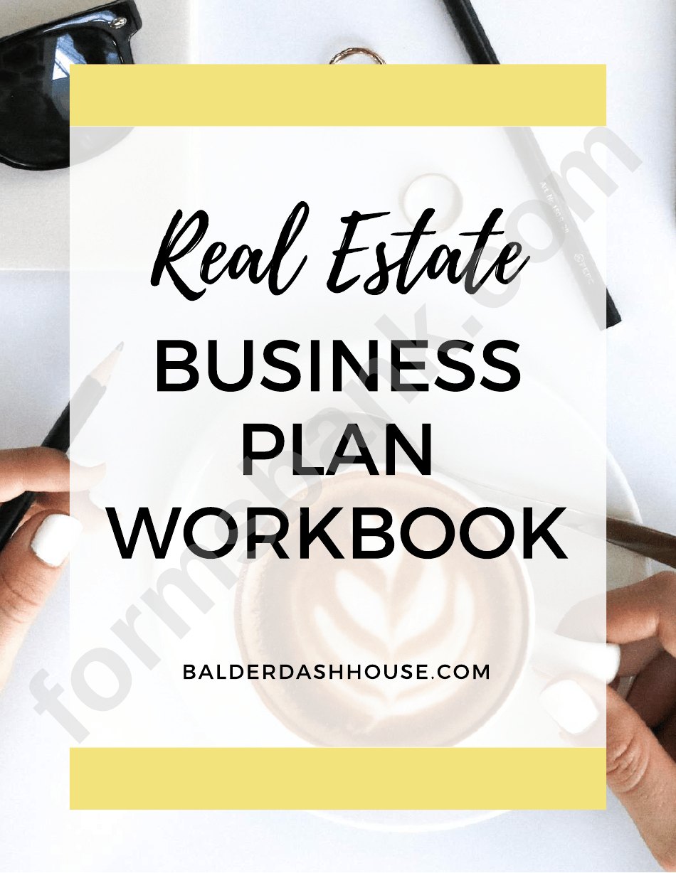 Real Estate Business Plan Workbook printable pdf download