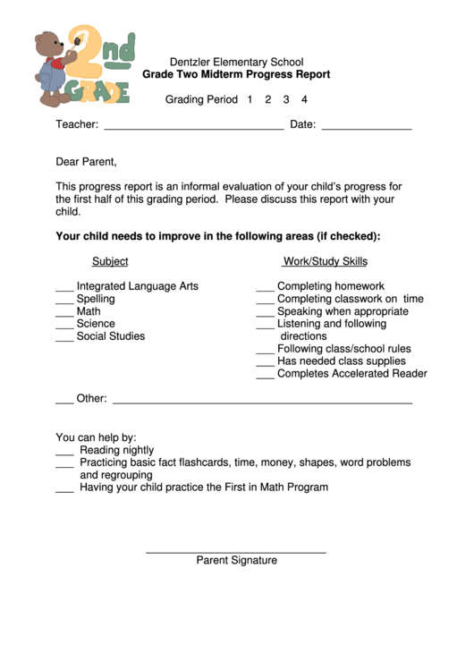 7 Preschool Progress Report Templates free to download in PDF