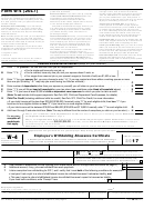 Fillable Form W-4 - Employee'S Withholding Allowance Certificate - 2017