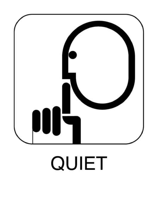 Quiet Please Sign Template printable pdf download