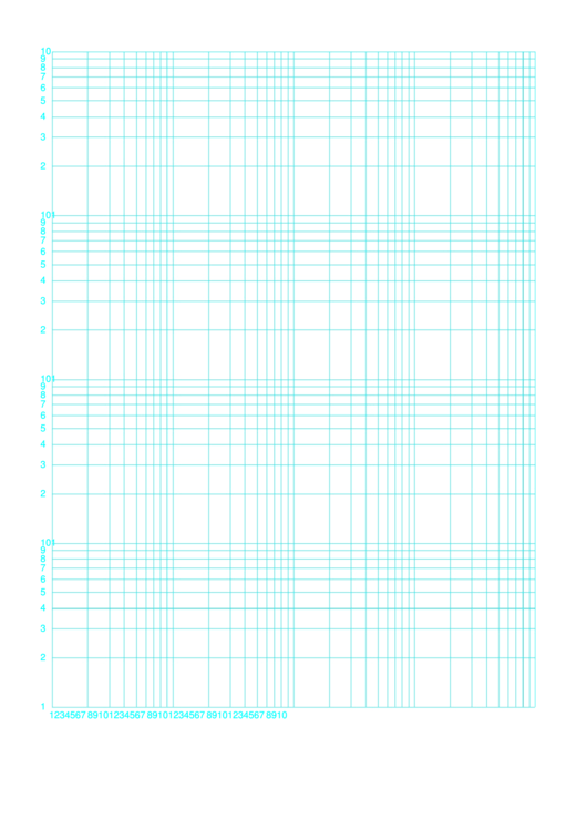 Log-Log Paper With Logarithmic Horizontal Axis (Four Decades) And