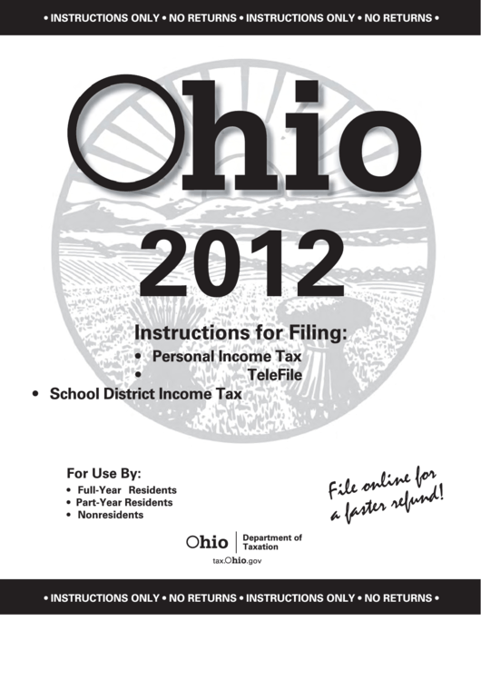 Instructions For Filing Personal & School District Tax