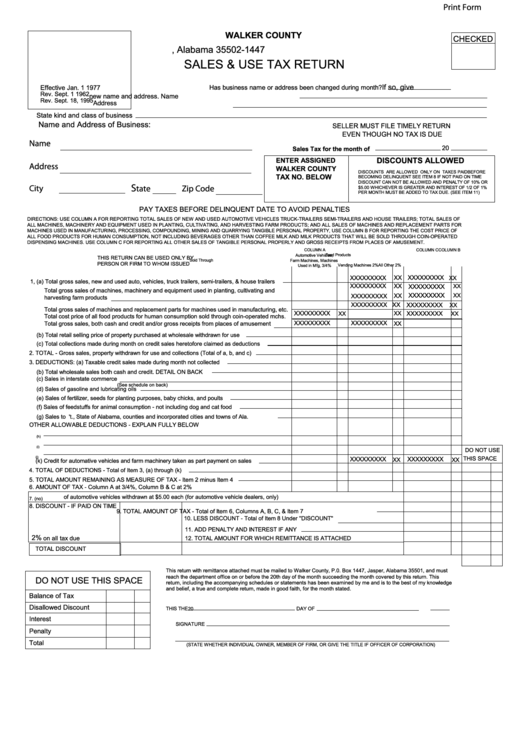 Top Walker County, Al Tax Forms And Templates free to download in PDF