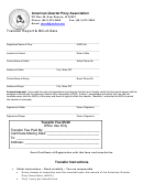 Transfer Report - Aqha printable pdf download