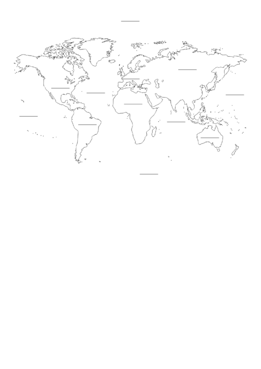 World Map Template printable pdf download