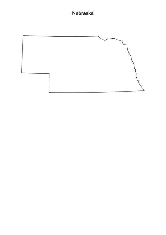 Nebraska Map Template printable pdf download