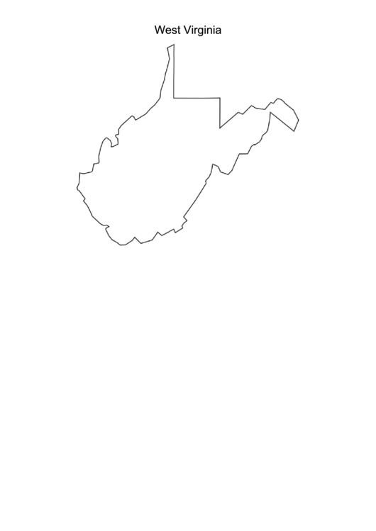 West Virginia Map printable pdf download