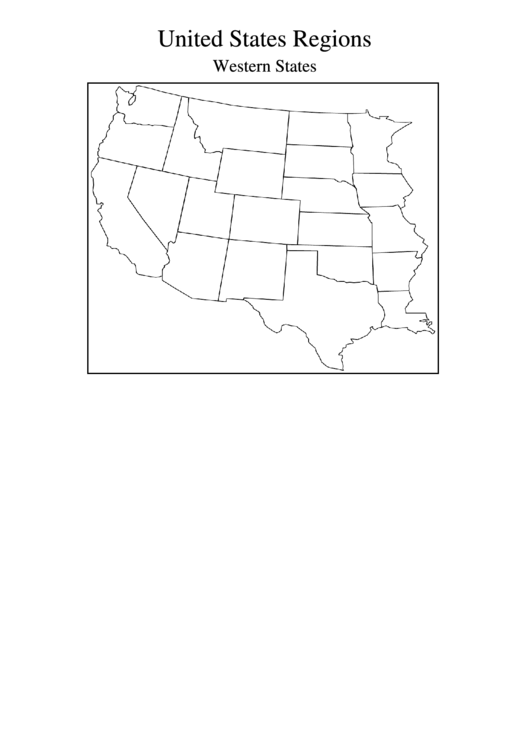 United States Regions Western States printable pdf download