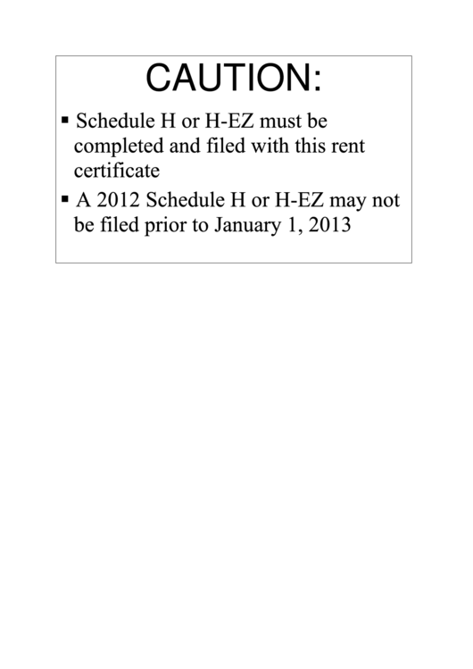 Fillable Rent Certificate Wisconsin Department Of Revenue 2012